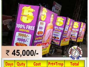 Tricycle Advertising | Human Walking Billboard | Look walker | Mobile van Advertising | E Rickshaw Advertising | Led mobile van video advertising